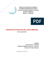 Efectos Del Laudo Arbitral - Arbitraje Comercial