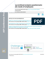 Designing Workload Analysis Questionnaire To Evaluate Needs of Employees