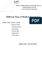 Different Type of Shallow Foundation: Superviser: Hozan Khalil