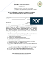 Acta de Salida A Vinculacion Familiar