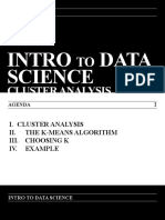 Intro Data Science: Cluster Analysis