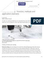 Water Jet Cutting - Function, Methods and Application Examples