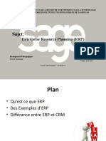 Sujet:: Enterprise Resource Planning (ERP)