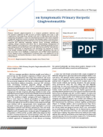 A Case Report On Symptomatic Primary Herpetic Gingivostomatitis (New)