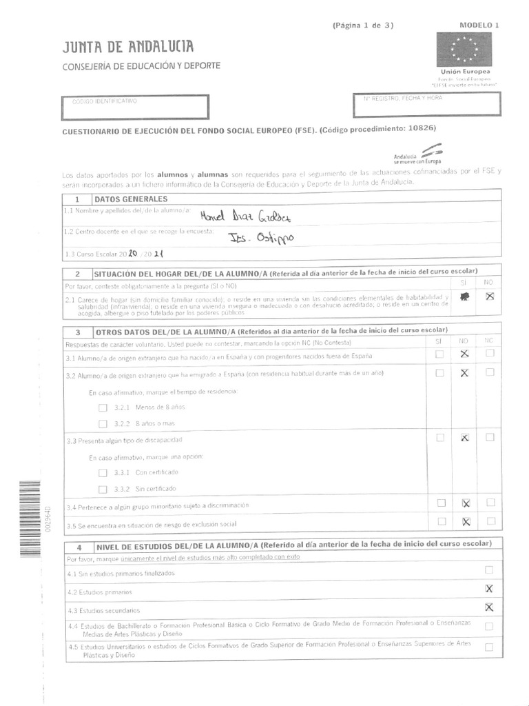 Anexo FSE Mayores o Igual 16 Años | PDF