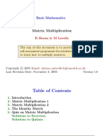 PlymouthUniversity MathsandStats Matrix Multiplication