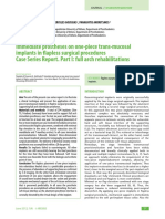 Immediate Prostheses On One Piece Trans Mucosal Implants in Flapless Surgical Procedures Case Series Report Part I Full Arch Rehabilitations