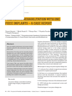 Full Mouth Rehabilitation With One Piece Implants - A Case Report