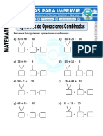 Ficha de Ejercicios de Operaciones Combinadas para Primero de Primaria