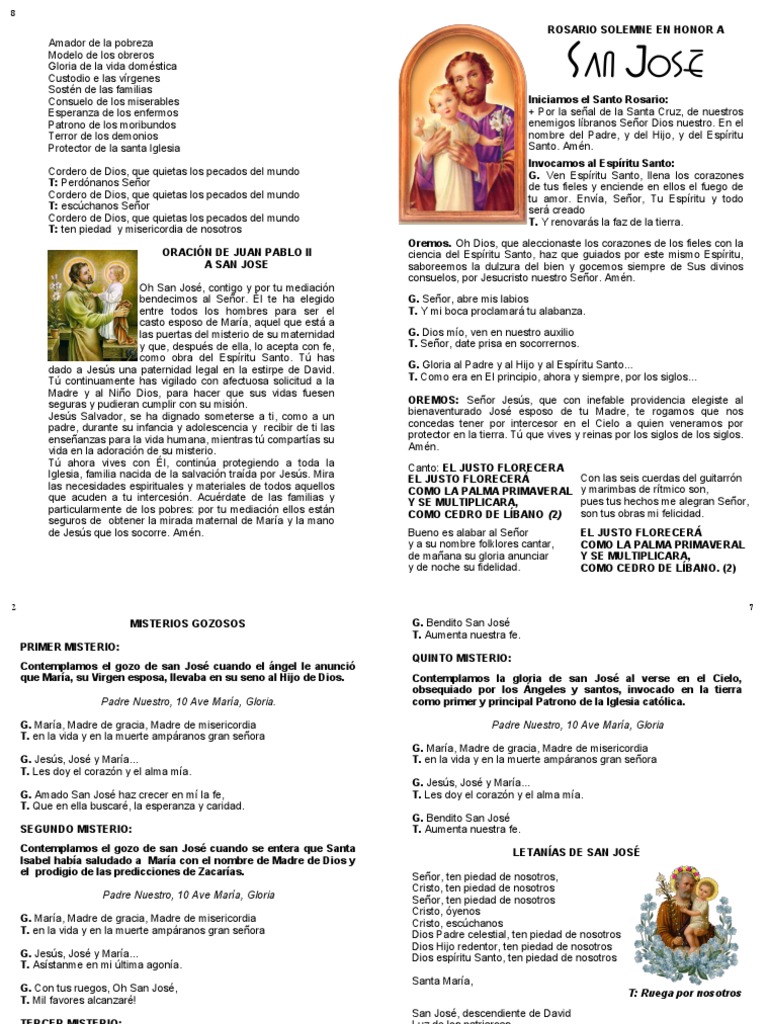 Rosario de San Jose | PDF | María, madre de Jesús | orador del Señor