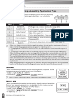 Editing A Label: Selecting A Labelling Application Type