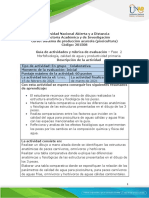 Guia de Actividades y Rubrica de Evaluacion Unidad 1 - Fase 2 - Morfofisiología, Calidad de Agua y Productividad Primaria