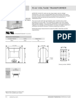 15 KV Voltage Transformer: Indoor 60 Hertz