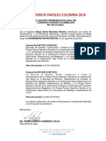 Certificado Laboral Parques Colombia 2020