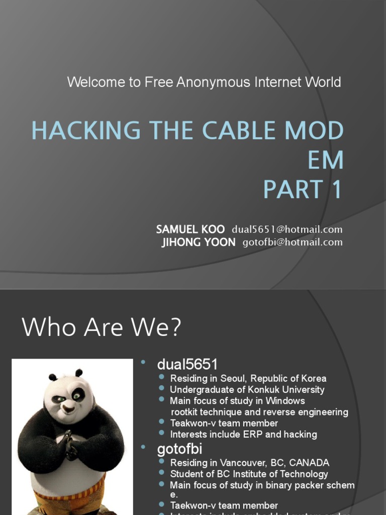 Hacking The Cable Modem 9703 PDF Public Key Certificate