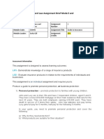 Insurance and Pensions 354FIN Homework Assignment - Personal Protection, Business Protection