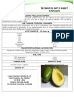 Grupo Ukumari Technical Data Sheet Colombia S.A.S Avocado: Use and Product Description