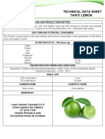 Grupo Ukumari Technical Data Sheet Colombia S.A.S Tahiti Lemon