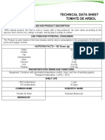 Grupo Ukumari Technical Data Sheet Colombia S.A.S Tomate de Arbol