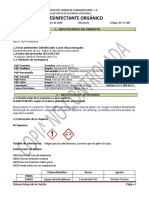 HS CC 305 Desinfectante Orgánico Sga 2020