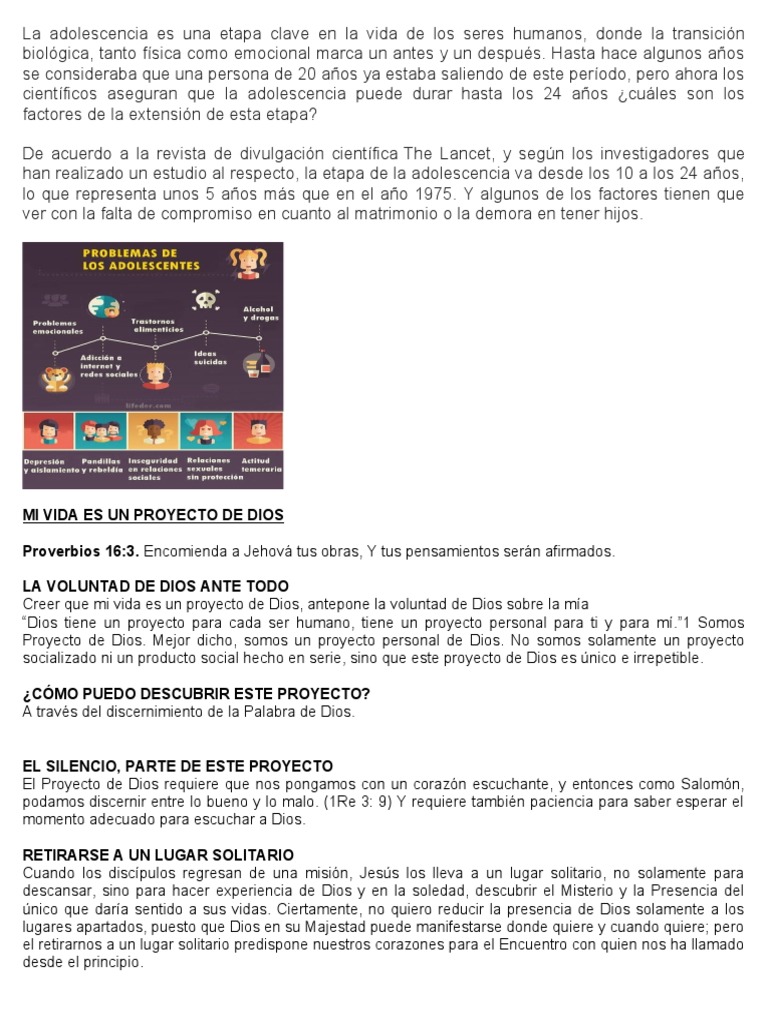 Mi Vida Es Un Proyecto de Dios | PDF | Dios | Vida
