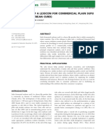 Development of A Lexicon For Commercial Plain Sufu (Fermented Soybean Curd)