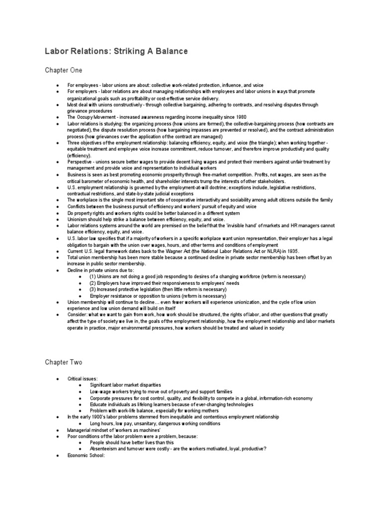 Balancing Labor Relations and Equity | PDF | Congress Of Industrial ...
