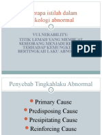 Beberapa Istilah Dalam Psikologi Abnormal