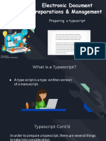 Preparing A Typescript