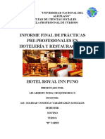 Informe de Practicas i Hoteles Royal Inn