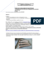 Relatório 8 -  Laboratório de formação de cavaco - GabrielKnopp_GuilhermeGuerato_JuanRocha