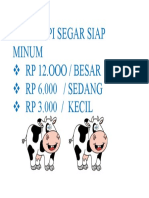 Susu Sapi Segar Siap Minum