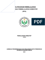 Rps Penulisan Kreatif 2021