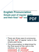 English Pronunciation: Simple Past of Regular Verbs and Their Final "