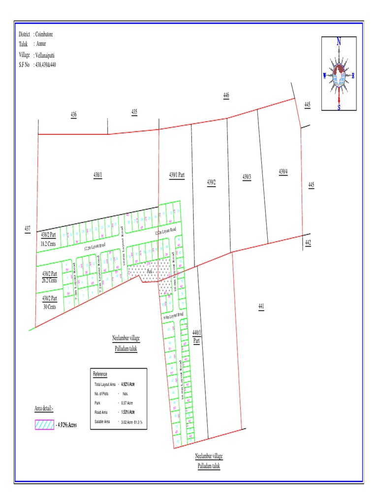Coimbatore Plot Layout Details | PDF