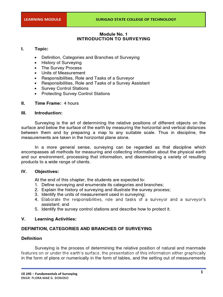 Introduction to Fundamentals of Surveying | PDF | Surveying | Metrology
