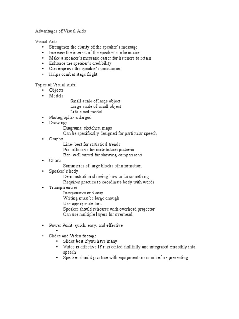Advantages of Visual Aids PDF Communication Semiotics