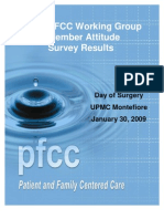 PFCC Working Group Member Attitude Survey Results: Day of Surgery UPMC Montefiore January 30, 2009