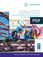 Promoting and Protecting Human Rights in Relation To Sexual Orientation, Gender Identity and Sex Characteristics