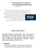 Technical Writing and Presentation: (The Art and Science of Knowledge Engineering)