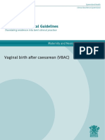 Vaginal Birth After Caesarean (VBAC) : Maternity and Neonatal Clinical Guideline