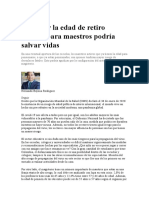 Edad de Retiro Forsozo para Maestros - 26 de Abril de 2020