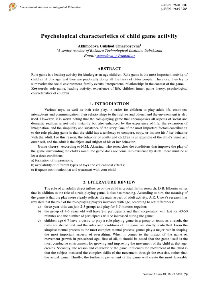 Role Play in Child Development | PDF | Motivation | Motivational