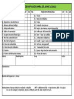 Formato de Inspección Diaria Del Montacargas