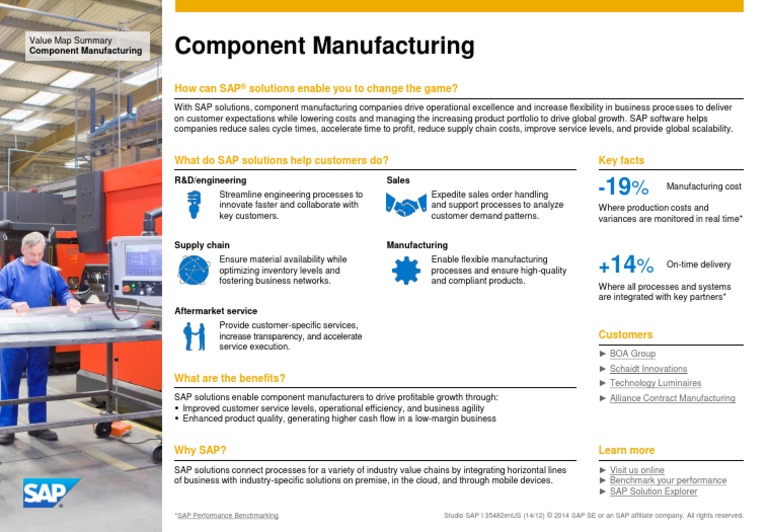 Component Manufacturing: How Can SAP Solutions Enable You To Change The ...