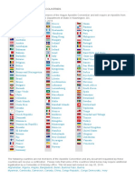 HAGUE APOSTILLE MEMBER COUNTRIES