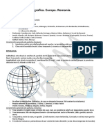 Pozitia Geografica. Europa. Romania