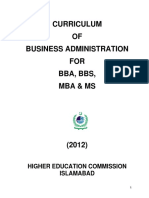 Hec--course Outline (Bba, Bbs, Mba & Ms)