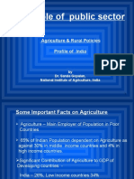 The Role of Public Sector: Agriculture & Rural Policies Profile of India