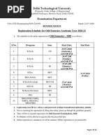 Delhi Technological University: Examination Department